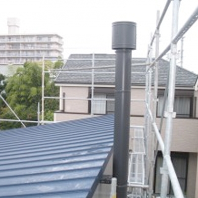 薪ストーブ設置工事　埼玉県　雨予報・・・