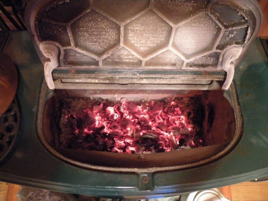 薪ストーブ・熾き火