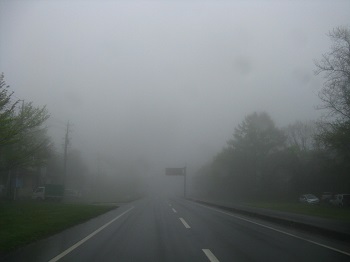 濃霧でした