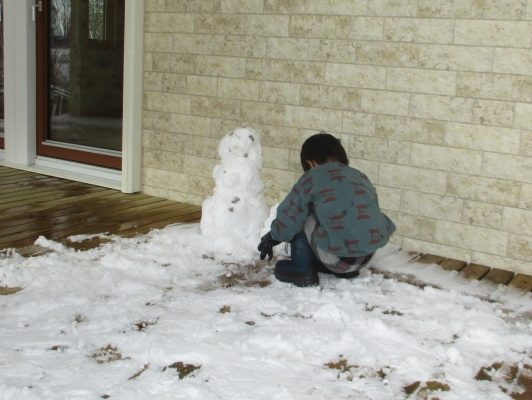 雪遊び・・・