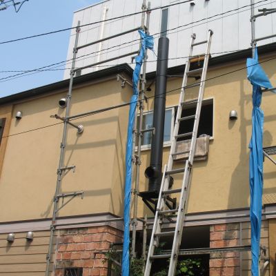 薪ストーブ設置工事　神奈川県　水遊び・・・