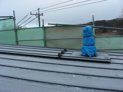 屋根上の霜