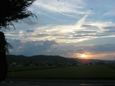 佐久市の夕日