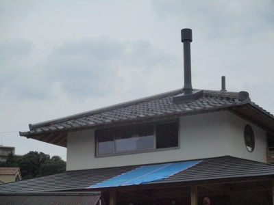 屋根上