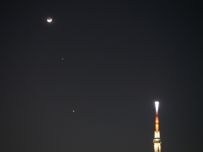 三日月・金星・木星