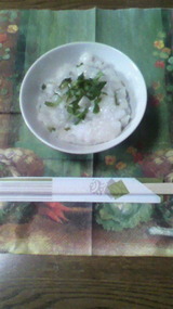 薪ストーブと七草粥