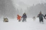 薪と地吹雪