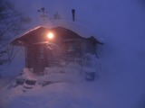 2011年元日の朝　小屋前